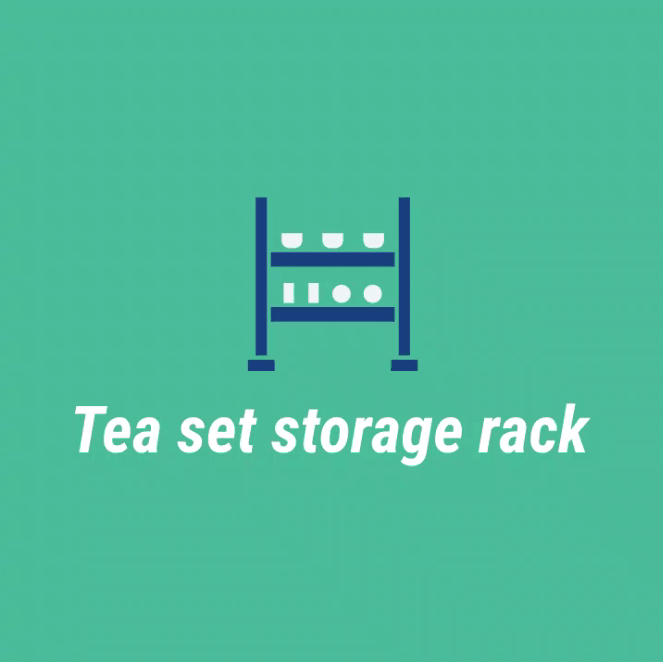 Tea set storage rack