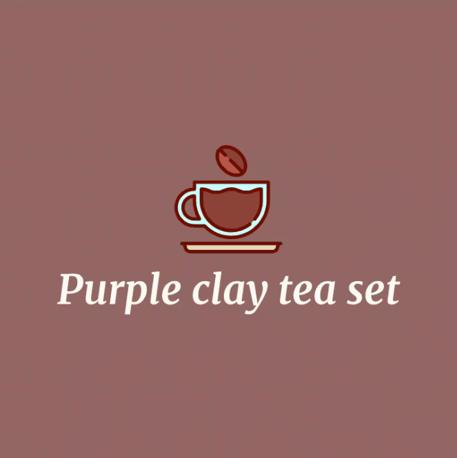 Purple clay tea set