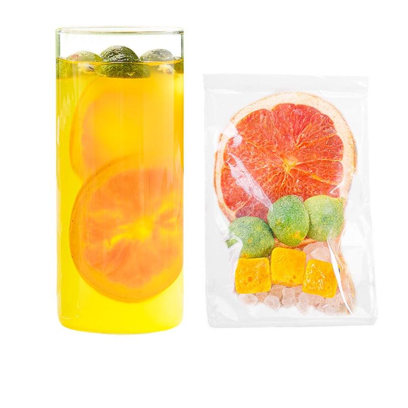 Exquisite Citrus Blossom Tea Bags - Golden Kumquat, Lemon, & Passionfruit Infusion - Natural Fruit Tea for Refreshing Brew