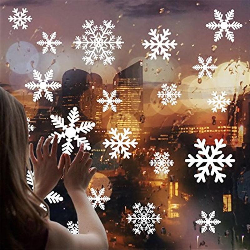 Christmas Window Clings Snowflakes Window Decals Static Window Stickers for Christmas Decorations Window Décor Ornaments Xmas Party Supplies Thanksgiving Party Décor