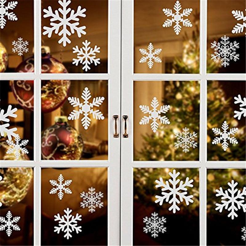 Christmas Window Clings Snowflakes Window Decals Static Window Stickers for Christmas Decorations Window Décor Ornaments Xmas Party Supplies Thanksgiving Party Décor