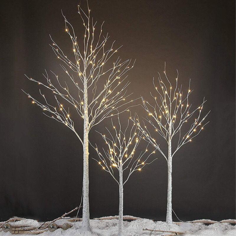 Christmas Decorations Indoor, Birch Tree with LED Lights, Fairy Light Spirit Tree for Christmas Decor, Warm White Lighted Birch Tree for Home Decor Indoor, Battery Powered, Timer