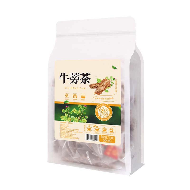 Premium Burdock Root Tea Bags - Authentic Golden Burdock Slices in Convenient Triangular Sachets