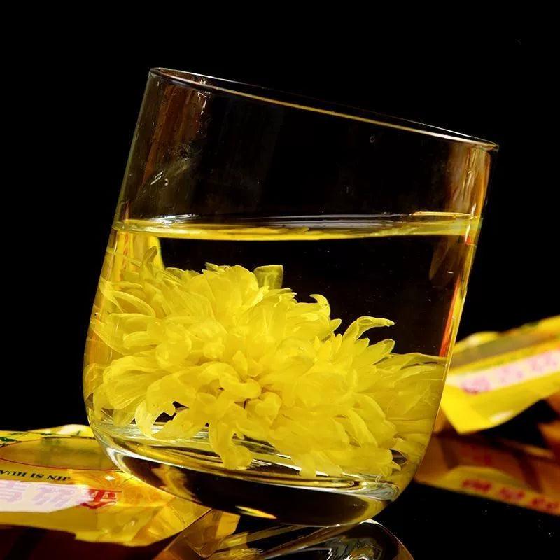 Premium Individually Packaged Chrysanthemum Tea - Golden Silk Emperor Chrysanthemum, Perfect for Single Serving, Pairs Well with Goji Berries, Red Dates, Baby Chrysanthemum, and Cassia Seeds