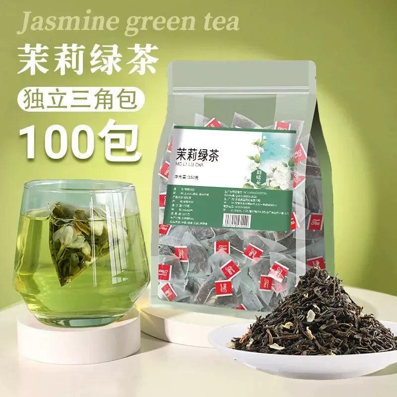 Jasmine Green Tea Bags - Individually Wrapped, Refreshing Infusions, Pure Green Tea with Jasmine Blossoms for Wellness