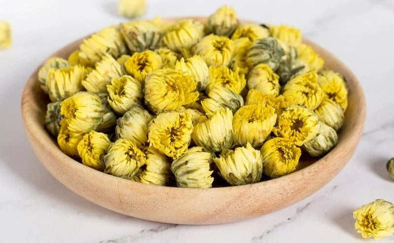 Premium White Chrysanthemum & China Jasmine Herbal Tea Blend - Dried Flower Infusion - Authentic Quality, Non-Graded Goldenrod Infuser Bags