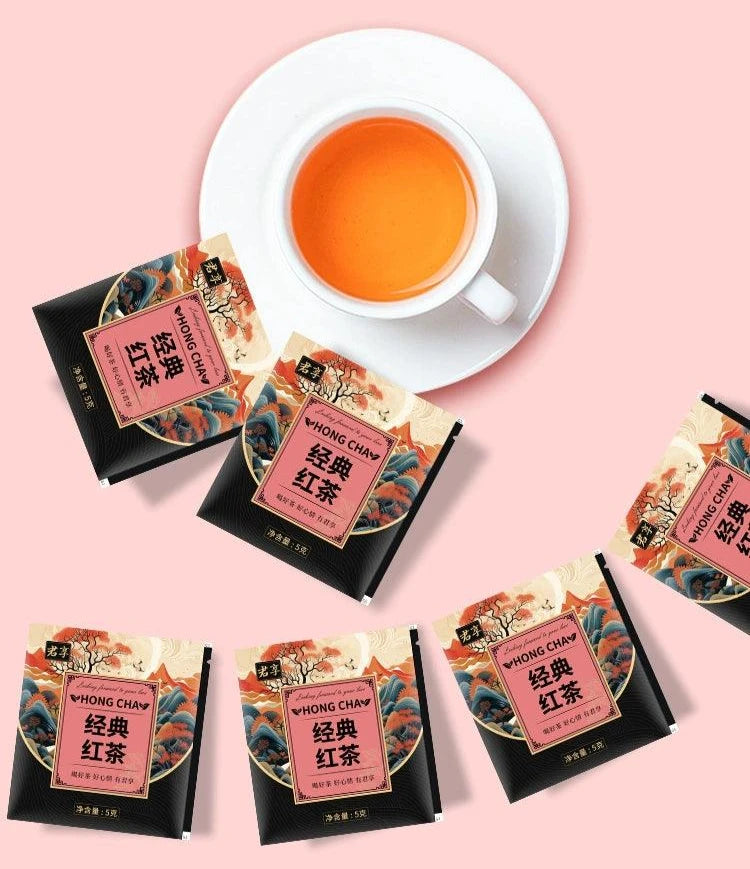 Classic Black Tea Bags - 50 Individually Wrapped Tea Sachets, Perfect for Hotel Rooms & Wholesale Bulk Orders