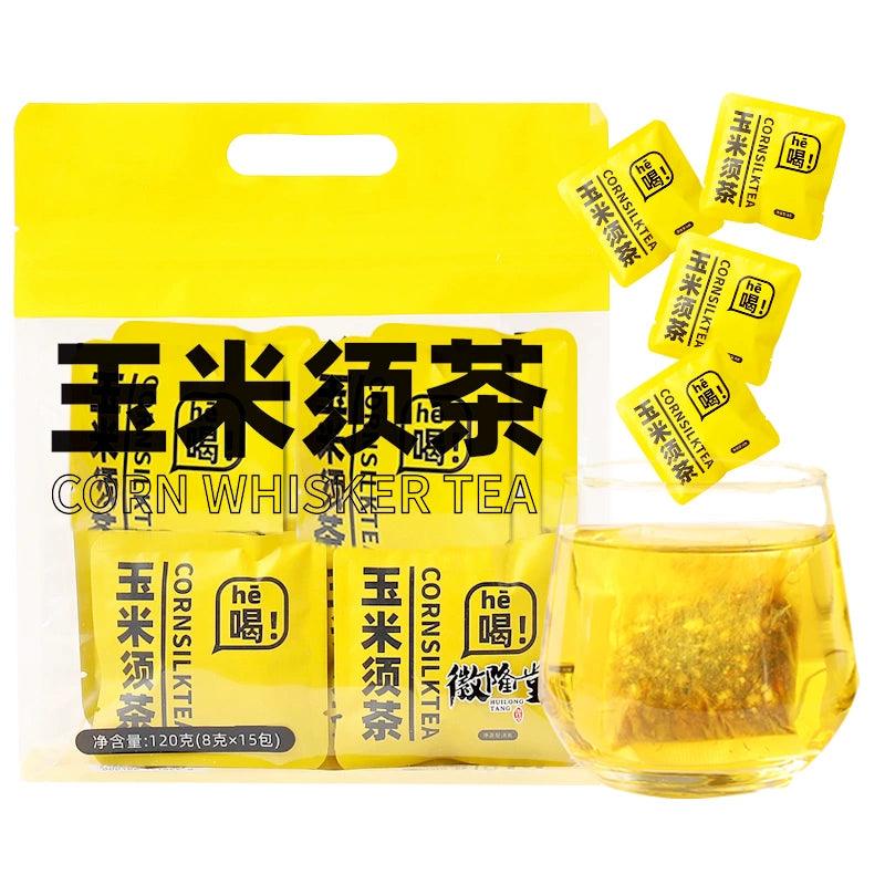 Corn Silk Tea Bags - 15 Individually Wrapped Packs for Wellness and Detox