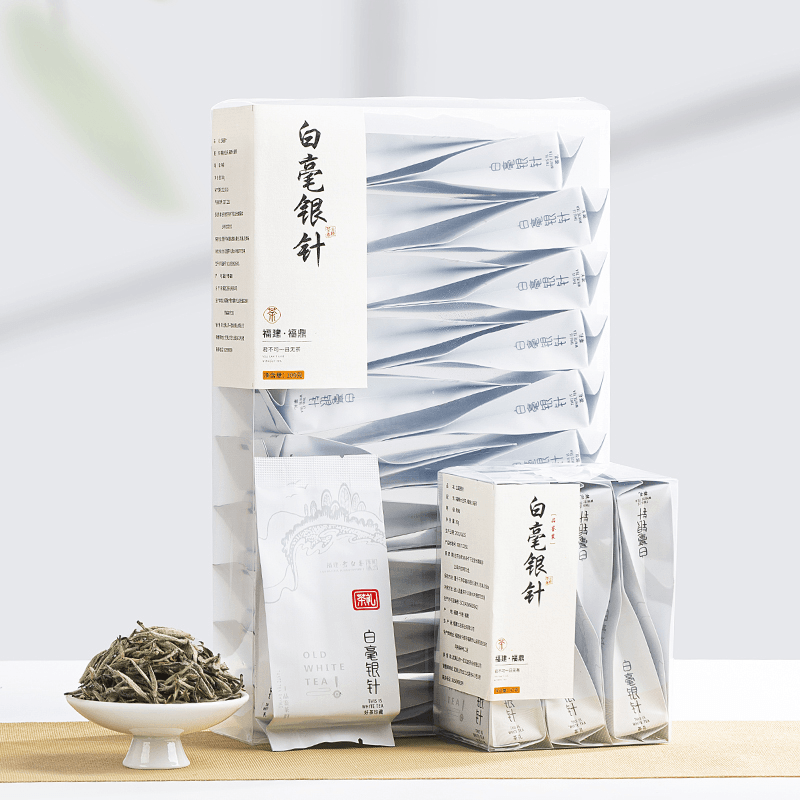 Conveniently Packaged White Tea Bags, Individually Wrapped for Easy Portability