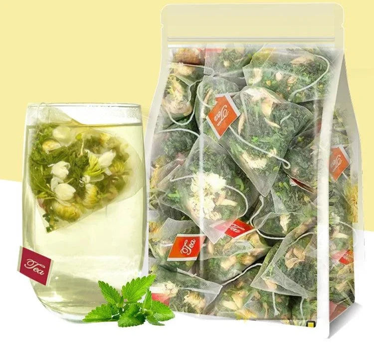 Osmanthus, chrysanthème, jasmin et menthe – Haleine rafraîchissante, sachets d'infusion à froid rafraîchissants