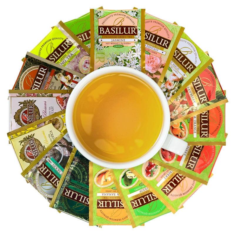 Sri Lanka Tea Collection: Fruity Green Tea & Vanilla Infused Ceylon Black Tea Bags