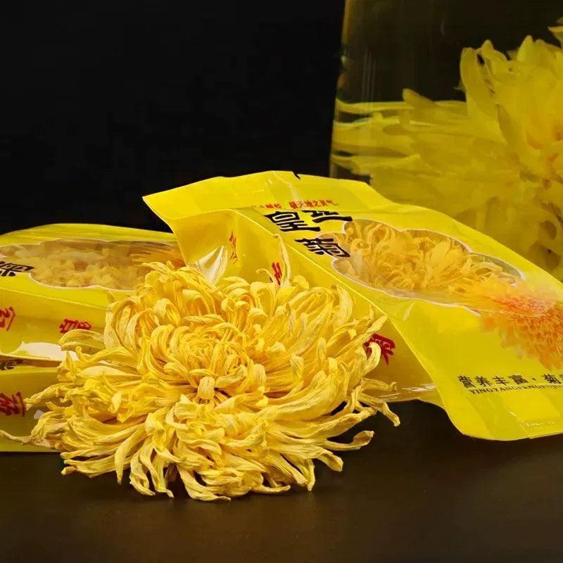 Premium Individually Packaged Chrysanthemum Tea - Golden Silk Emperor Chrysanthemum, Perfect for Single Serving, Pairs Well with Goji Berries, Red Dates, Baby Chrysanthemum, and Cassia Seeds