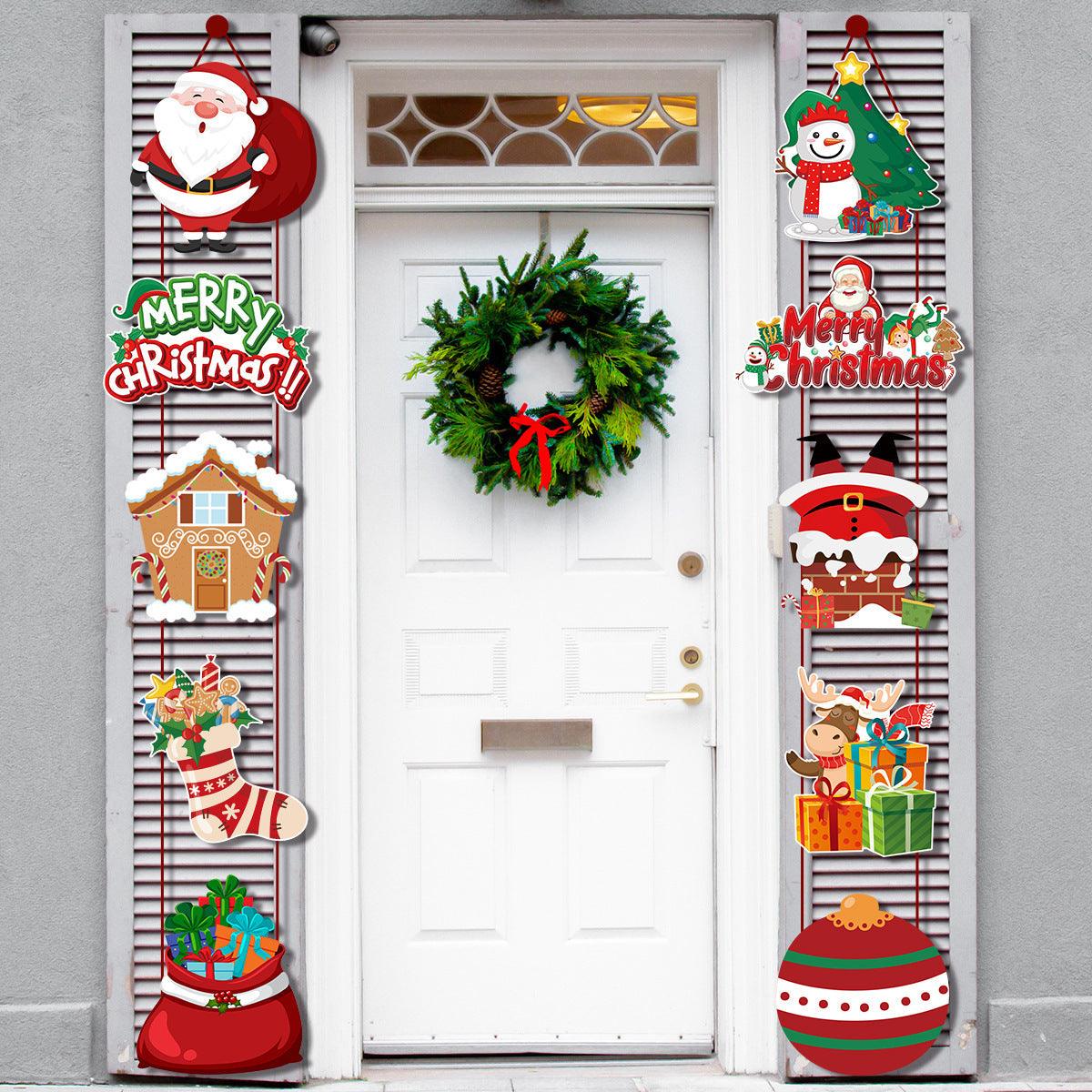 Christmas Decorations Merry Christmas Banner Xmas Porch Door Sign Welcome Banner for Wall Home Party Decor Christmas Decorations Indoor Outdoor