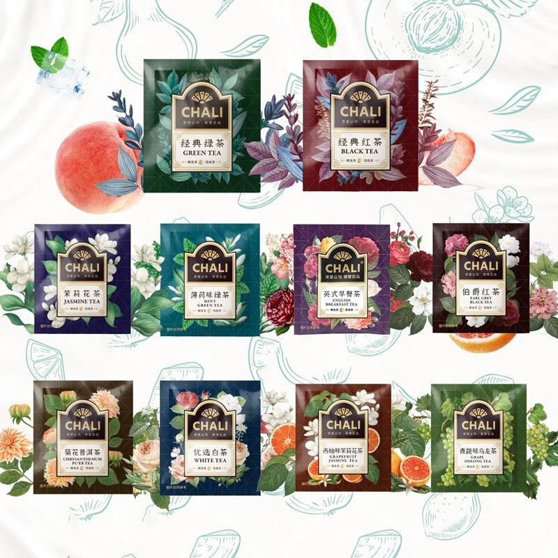 Premium Tea Bags Collection - Peach Oolong, Rose & Osmanthus Fruit Tea, Cold Brew Infusions of Black & Green Tea Blends