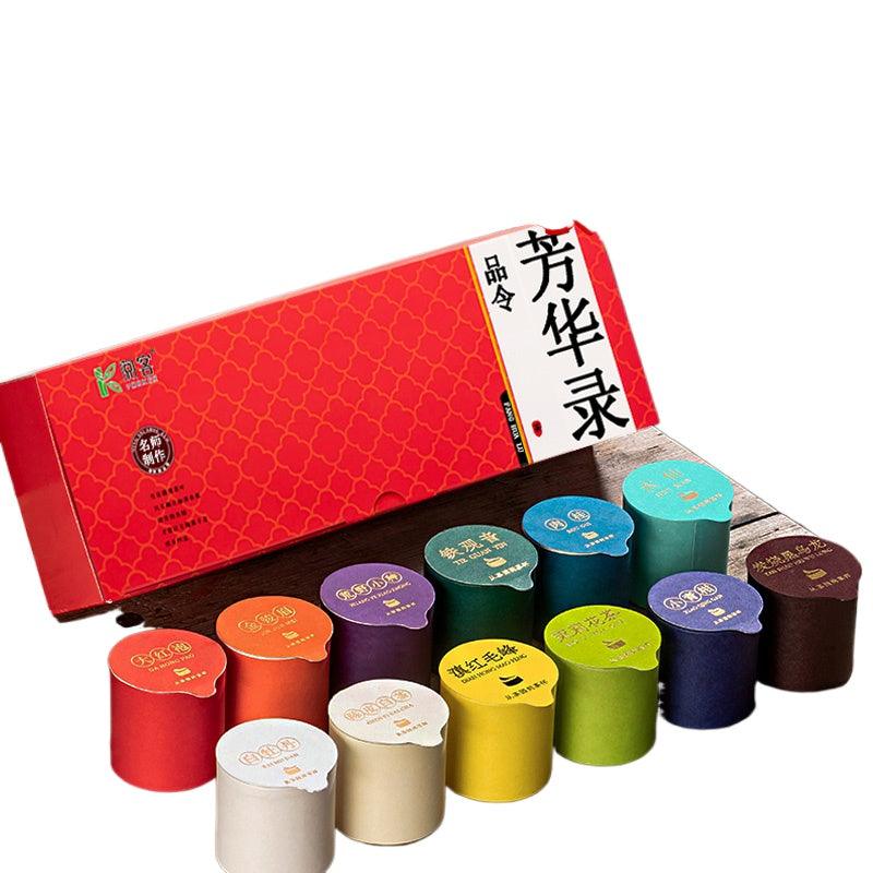 12-Variety Tea Sampler Pack: Premium Black Tea, Big Red Robe tea, Cinnamon-Scented Oolong, Wuyi Rock Tea, Classic Green Tea, & White Tea