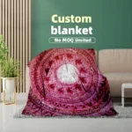 Couverture en molleton de flanelle ??paisse en polyester de haute qualit?? ?? impression personnalis??e - Image 4