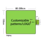 Qunature gros printemps été Portable tapis de pique-nique en plein air Camping Excursion imperméable tapis de pique-nique couverture extérieure marchandises - Image 6