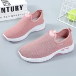 Baskets pour Femme en Gros Violet Rouge Noir Nouveaux Styles Respirantes ?? Enfiler Prix Abordable Chaussures Femme pour Printemps Automne - Image 3