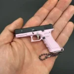 Mini Semi-alloy Toy Gun 1:3 G17 Miniature Pistol Model Detachable Metal Toy Gun DIY Keychain Pendant Ornaments for Army Fans - Image 4