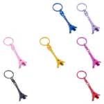 10Pcs Eiffel Tower Model Keychain Retro Paris Keyring Metal Split Key Ring Tower Keychain - Image 5