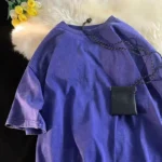 T-shirt surdimensionn?? d??lav?? ?? l'acide Y2K pour femmes, Vintage, Streetwear, lavage min??ral, hauts amples de marque de luxe pour filles - Image 5