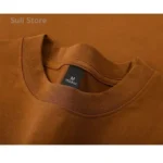 T-shirt ?? manches courtes en coton robuste pour hommes, 600g, ?? la mode, en pur coton ??pais, ?? manches courtes, demi-manches - Image 6