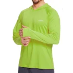 T-Shirt ?? capuche pour hommes, Performance UPF50 +, manches longues, d??contract??, Protection solaire, course ?? pied, s??chage rapide, Protection solaire, v??tements de p??che - Image 3