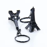 10Pcs Eiffel Tower Model Keychain Retro Paris Keyring Metal Split Key Ring Tower Keychain - Image 7