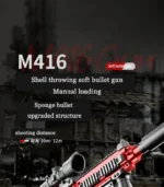 M416 Toy Gun Shell Throwing Soft Bullet Can Fire Suction Cup Children's Assault Rifle Manual loading Model Boy's Toy - Image 6