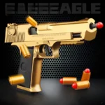 Mechanical Continuous Fire Desert Eagle Pistol Shell Ejection Decompression Gun Empty Hanging Soft Bullet Launcher Toy Gun Gift - Image 3
