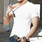 T-shirt homme MRMT 2026, neuf, 10 couleurs, fitness, col en V, v??tements pour homme, t-shirts, tailles S-5XL, hauts, t-shirts - Image 5