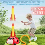 Musical Jump Sports Toys Toss Ring Game Toy and Rocket Launcher for Kids Ladybug Multifunction Outdoor Machine Gifts - Image 2