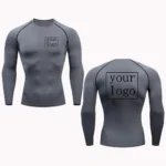 T-shirt de compression personnalis?? pour hommes et femmes, haut ?? s??chage rapide, logo imprim??, design original, entra?nement de jogging, salle de sport, votre design, nouveau - Image 6