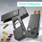 Shell Ejecting Black Toy Guns For Adults Boys Folding iPhone Gun That Look Real Folding Mobile Phone Dropshipping