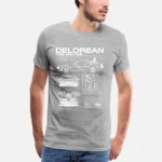 Retour vers le futur Delorean sch??ma T-Shirt imprim?? T-Shirt hommes moto coton T-Shirt ??t?? hommes Hip Hop t-shirts - Image 5