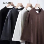 WAVLATII-T-shirt Respir?? pour Homme et Femme, Streetwear D??contract??, Blanc, Noir, Basique, ??t??, Y-for Young, Nouveau, 260, 101WMT2401