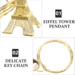 10/20/30Pcs Car Motorcycle Keychain Key Chain Eiffel Tower Keychain Key Fob Pendant Birthday Present - Image 3