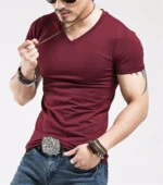 T-shirt homme MRMT 2026, neuf, 10 couleurs, fitness, col en V, v??tements pour homme, t-shirts, tailles S-5XL, hauts, t-shirts - Image 4