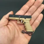 Mini Semi-alloy Toy Gun 1:3 G17 Miniature Pistol Model Detachable Metal Toy Gun DIY Keychain Pendant Ornaments for Army Fans - Image 3