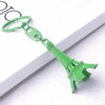 10Pcs Eiffel Tower Model Keychain Retro Paris Keyring Metal Split Key Ring Tower Keychain - Image 3
