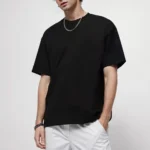 220gsm lourd grande taille plaine T-Shirt pour hommes ??t?? qualit?? ?? manches courtes T-Shirt coton couleur unie ?? la mode d??contract?? blanc noir haut - Image 3