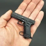 Mini Semi-alloy Toy Gun 1:3 G17 Miniature Pistol Model Detachable Metal Toy Gun DIY Keychain Pendant Ornaments for Army Fans - Image 2
