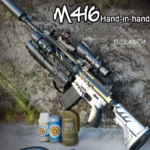 Burst M416 Fully Automatic Toy Gun Gel Bullet Hand-automatic Double Magazine Outdoor Parent-child Cs Interactive Game