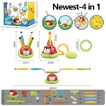 Musical Jump Sports Toys Toss Ring Game Toy and Rocket Launcher for Kids Ladybug Multifunction Outdoor Machine Gifts - Image 7