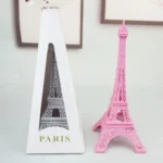 Creative Pink Eiffel Tower Model Alloy Crafts Home Decoration Accessories Figurine Statue Model Souvenir Home Interior Design