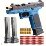 2011/M92 Tactical Shell Ejceting Toy Gun Continuous Firing EVA Soft Bullet Outdoor CS Shooting Pistol Children's Birthday Gift
