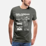 Retour vers le futur Delorean sch??ma T-Shirt imprim?? T-Shirt hommes moto coton T-Shirt ??t?? hommes Hip Hop t-shirts - Image 7
