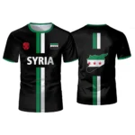 Nouveau maillot de Football de la syrie T-shirts de sport pour hommes drapeau syrien rue hauts surdimensionn??s unisexe T-shirts graphiques d??contract??s cadeaux pour hommes - Image 3