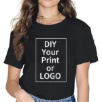 T-shirt personnalis?? femmes hommes personnalis?? imprim?? 100% coton ?? manches courtes votre Logo Photo marque texte t-shirt personnaliser v??tements graphiques - Image 3