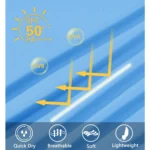 TACVASEN T-Shirts de Protection solaire ?? manches longues pour hommes, sweat ?? capuche d??contract?? r??sistant aux UV T-Shirts respirants l??gers ?? s??chage rapide T-Shirts masculins - Image 5